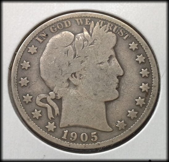 1905-S Silver Barber Half Dollar