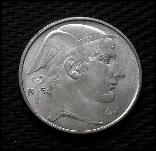 1954 Belgium Silver 20 Francs