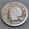 2008 1/10 OZ $5 Liberty NORFED Plain Back Silver Round