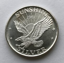 1984 Sunshine Mining 1 Troy oz .999 Fine Silver Eagle Round