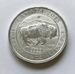 2015 Canada Silver $8 Bison 1.25 oz .9999 BU