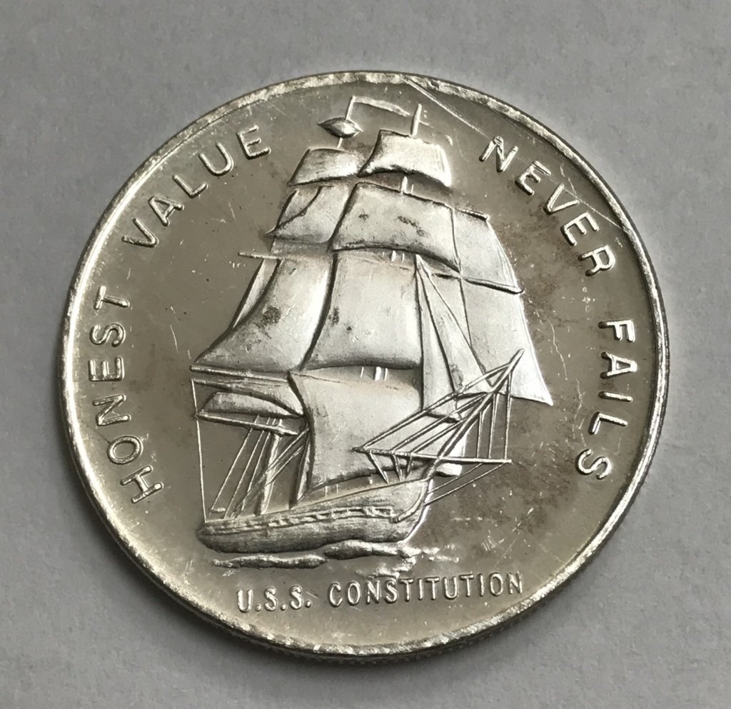 Liberty Mint USS Constitution 1 Troy oz .999 Fine Silver Round