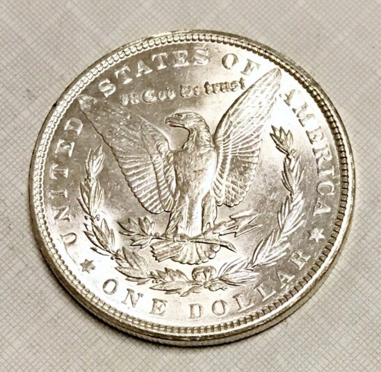 The Treasury Department decided to strike dollar coins with the incoming silver and the Morgan Silver Dollar was born. Morgan Silver Dollars were minted from 1878 through 1904 and again in 1921.